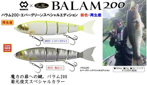 ルアー通販ホワイトバス / 【ご予約受付中】バラム200・エバーグリーン